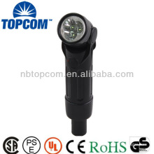 Flexible super bright 3 led working flashlight